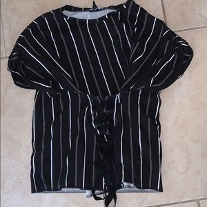 Express striped corset shirt